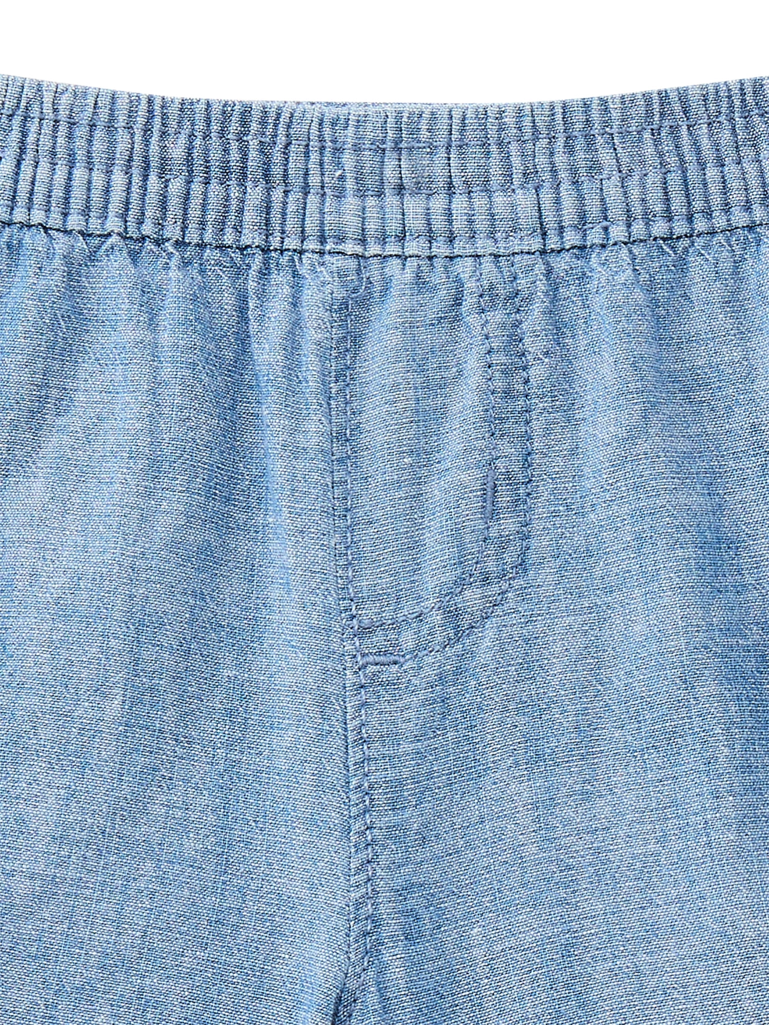 Wonder Nation Baby Boys Cotton Chambray Cargo Shorts, Sizes 0M-24M