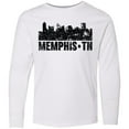 thumbnail image 3 of Inktastic Memphis city Skyline with Grunge Long Sleeve Youth T-Shirt, 3 of 5
