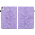thumbnail image 7 of XYX for iPad Pro 11 2024 Release A2837 11-inch Case, PU Leather Slim Folio with Multi-Angle Stand - Purple Lily Flower, 7 of 7