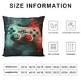 thumbnail image 5 of Nawypu Gaming Pillow Covers Gamer Game Room Decorative Throw Pillow Covers Cases Home Decor Gamepad Gamer Modern Game Console Controller Red Blue Smokey Cushion Case for Couch, 5 of 5