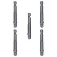 thumbnail image 3 of 5pcs 1/4 Inch 6.35mm Hexagonal Handle Square Head Socket Extension Bar Connecting Rod Sleeve Hex Universal Sleeve Connecting Rod 65mm (Silver), 3 of 9