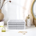 thumbnail image 6 of ProCase Earring Holder Organizer Box Valentine's Day Gifts, Clear Acrylic Jewelry Box for Women, Stackable Large Jewelry Storage Case with Adjustable Velvet Trays on Dresser Vanity -Grey, 3 Layers, 6 of 8
