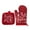 Red, variant on CoreLiving Christmas Oven Mitts Set of 1, Holiday Santa Snowman Pot Holders, Insulated Heat Resistant Kitchen Gloves for Baking Cooking Grilling, Festive Xmas Gift & Home Decor