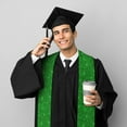 thumbnail image 5 of Haiem Green Glitter Pattern Graduation Stole 2024 | Premium Satin Sash for Graduation Ceremony, 5 of 7