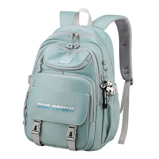 Mochilas para ninas Mochila casual Mochila informal Durable Gran capacidad Moda Mochila simple Mochilas para viajes Oficina Camping Mochilero Compras Azul Yinane Mochila de color solido Walmart en lin...