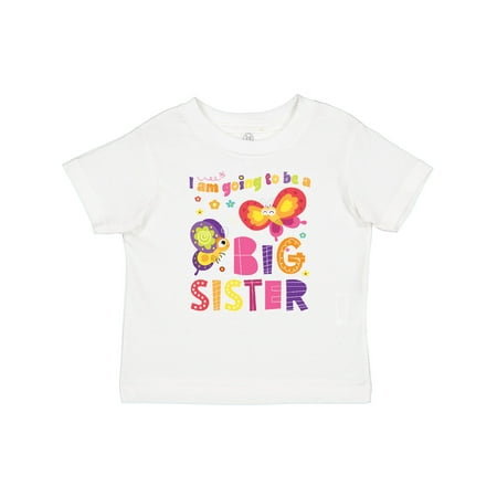 

Inktastic Butterflies I Am Going to Be a Big Sister Gift Baby Girl T-Shirt