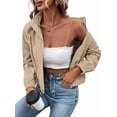 thumbnail image 2 of Chaqueta Ligera de para Mujer, de Larga, con Cremallera y Botones A Presión, para Otoño. Albaricoque M, 2 of 10