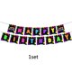 thumbnail image 3 of Suministros de fiesta que brillan en la oscuridad, decoración de fiesta de cumpleaños de neón, platos de papel desechables, globos de látex de neón, tablero de plástico, 3 of 5