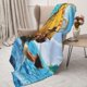 thumbnail image 5 of Manta de felpa suave y cómoda de Moana, manta de franela cálida y ligera para sofá cama de 80 x 60 pulgadas, 5 of 8