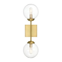 Trade Winds Angie 2-Light Wall Sconce in Natural Brass