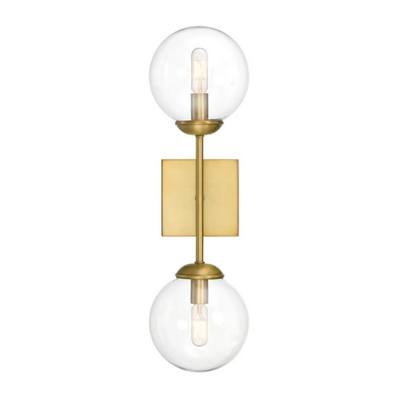 Trade Winds Angie 2-Light Wall Sconce in Natural Brass