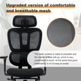 thumbnail image 4 of PUKNLY Ergonomic Office Chair with Footrest, High-back Computer Chair with Dynamic Lumbar Support, 2D Headrest & 4D Armrests, Sponge Cushion & Mesh Back, Home Office Chair for Adults, 4 of 9