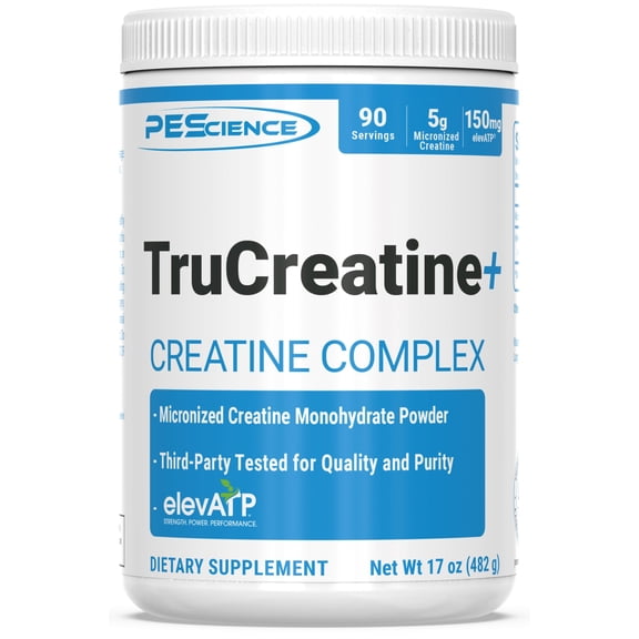 TruCreatine  Powder – Creapure® Micronized Creatine Monohydrate with elevATP®, Unflavored