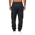 thumbnail image 5 of LUGOGNE Mens Cargo Sweatpants Fleece Lined Joggers Pants Drawstring Elastic Waist Casual Track Pants with Multi Pockets Dark Gray,XXL, 5 of 5