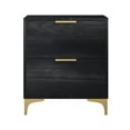 thumbnail image 5 of Castle Place Luxurious Crystal Velvet Upholstered Queen Bed With 2 Nightstands, Black, 5 of 7