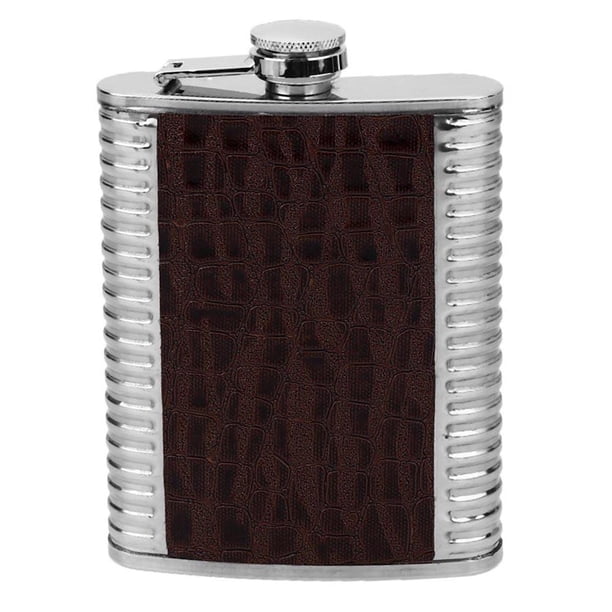 Flasque Alcool 8Oz Acier Inoxydable Avec Entonnoir Et 4 Tasses - Idéale Voyage Camping Pêche - Cadeau Homme