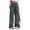 Dark Gray, variant on Bmisegm Wide Leg Cargo Pants for Women with Side Pocket Mid Waisted Travel Streetwear Baggy Stretchy Pants Drawstring Ankle Pants for Women White XL