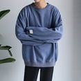 thumbnail image 4 of Men's Long Sleeve O Neck Sweatshirt Casual Oversize Pullover Top, 4 of 9