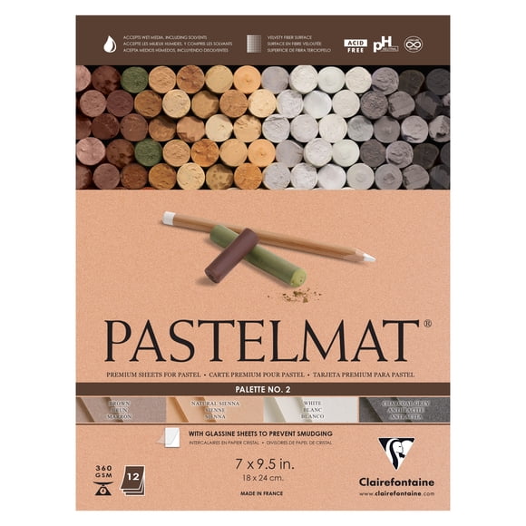 Clairefontaine Premium Pastelmat Pad, 7" X 9.5", Pl2