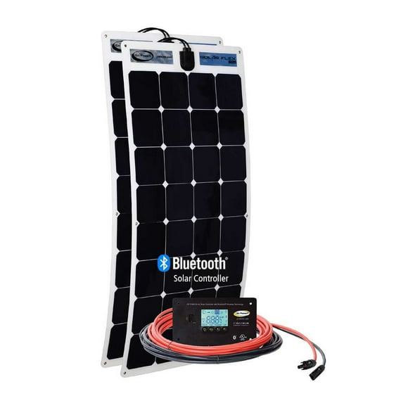 Go Power Kit Solaire GP-FLEX-220 Flex Solaire; Panneau Solaire Monocristallin Flexible; Montage Adhésif Ou à Vis; Modèle GP-FLEX-220