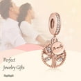 thumbnail image 2 of 925 Sterling Silver Charm for Bracelets Two Tone Family Tree Dangle Charms Women Bracelet Charm, 2 of 6