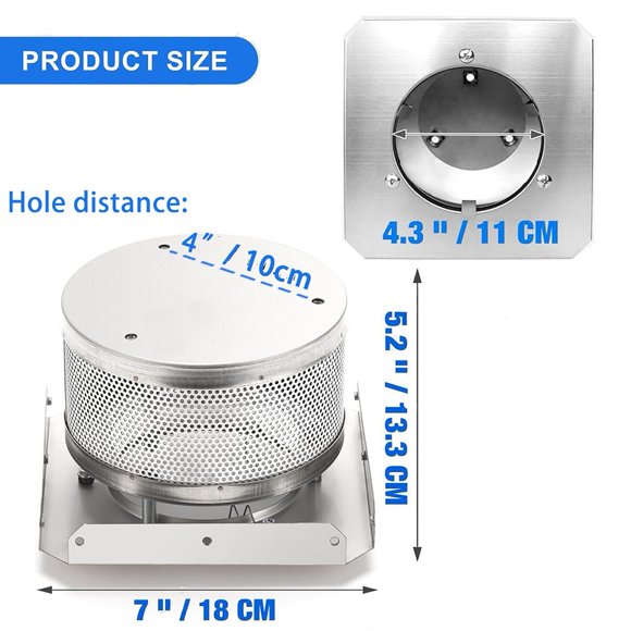 MYG Stainless Steel 4-Sided Pyramid Heater Replace Emitter Screen And Base For Patio