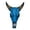 Bull, variant on HHBEAUTY Bull Skull Decor, Halloween Decoration, Turquoise Effect 12" Long Bull Head Sculpture with Curved Horns, Small Hanging Art Boho Wall Decor, Gate Fence Background Wall Decoration, Blue