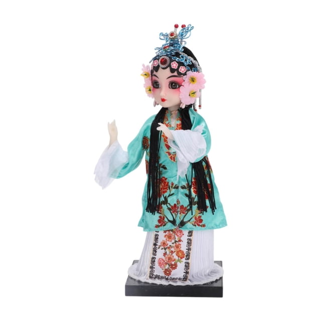 Adorno de Ópera de Pekín de 8,66 pulgadas, estatua de muñeca tradicional china, figura coleccionable portátil para chimenea del Día de San Valentín Cui