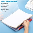 thumbnail image 4 of Uxcell Clear A4 File Portable Project Case with Buckle Plastic Storage Box for 8.5" x 11" Letter Paper Scrapbook Paper Storage Boxes, 6Pcs, 12.4"x9.8"x1.2", Light Gray, 4 of 6