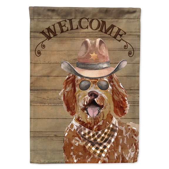 Carolines Treasures CK6338CHF Labradoodle Country Dog Flag Canvas House Size  Large multicolor