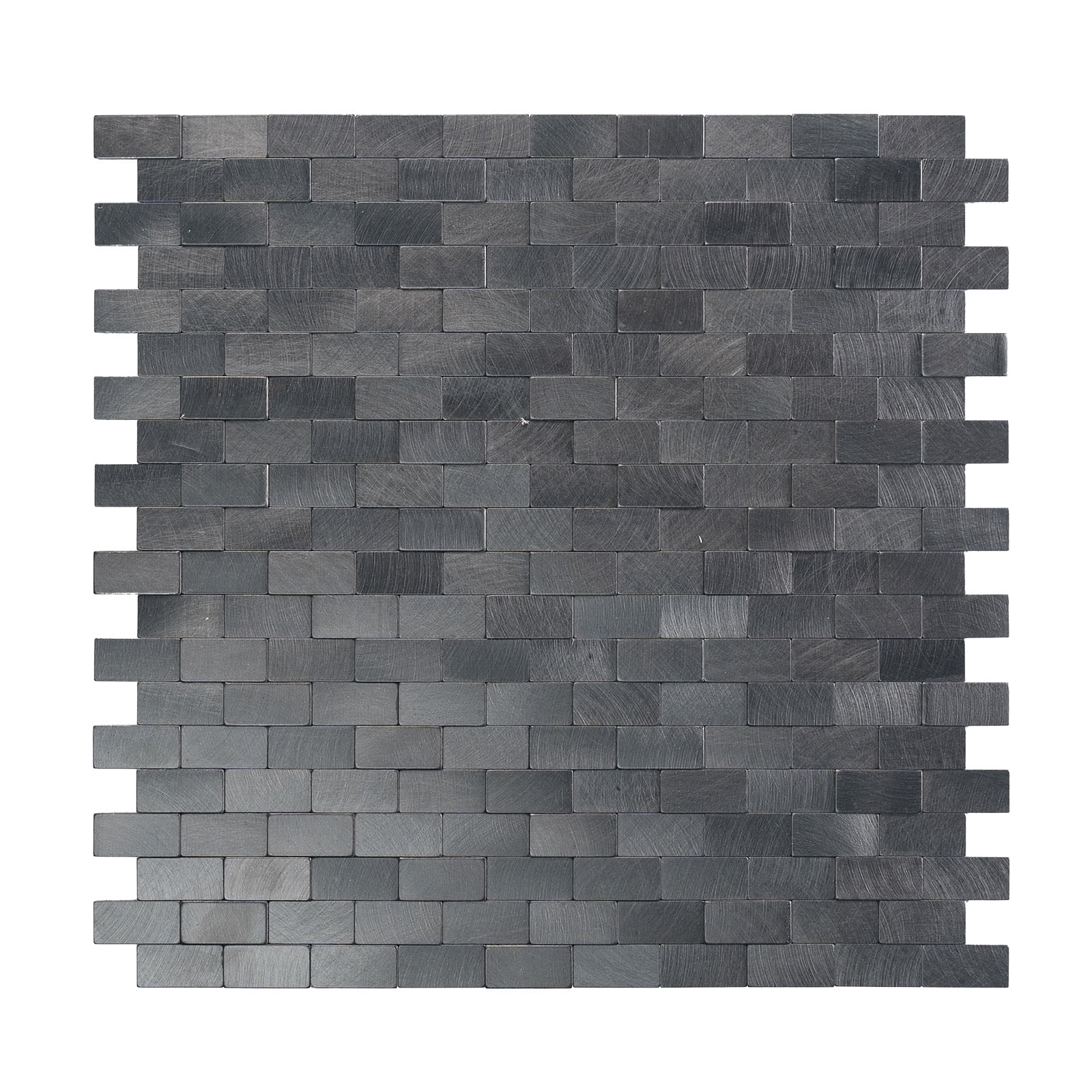 10pieces Striped and long-shaped Self-Adhesive Aluminum Composite Mosaic Peel-and-Stick Tiles No Grout, Easy DIY Backsplash & Accent Wall – Scratch, Splash & Heat-Resistant Metal Finish 11.8"x11.7"