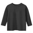thumbnail image 5 of hengsof T-Shirt à Manches Trois-Quarts pour Enfants, Col Rond, Imprimé Élégant, Chandail Décontracté, Adapté aux Filles de 4 à 12 Ans, Haut Basique Doux pour Tous les Jours, 5 of 5
