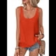 thumbnail image 3 of Camiseta Sin Mangas Holgada con para Mujer, Cuello Redondo, Sin Mangas, Blusas Informales para Vacaciones, Naranja y Rojo L, 3 of 9