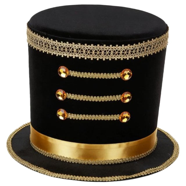 Sombrero de cascanueces Banda Juego de rol importante Disfraz Banda de música Accesorio de cosplay Negro