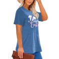 thumbnail image 2 of XCHQRTI Women Happy Easter Shirts Short Sleeves Plus Size T shirt Tops, 2 of 9