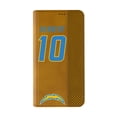 thumbnail image 2 of Keyscaper Justin Herbert Brown Los Angeles Chargers Folio iPhone Case, 2 of 7