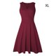 thumbnail image 5 of Qarigey Vestido plisado con cuello en V para mujer, vestido veraniego, fecha de baile, accesorios de ropa de verano Vestidos Vino rojo XL Qarigey AP010963-09, 5 of 6