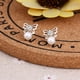 thumbnail image 4 of Pendientes de botón para estudiantes femeninas, estilo coreano, personalidad simple, temperamento, lindas joyas para las orejas antialérgicas, pendientes de moda que combinan con todo, 4 of 5