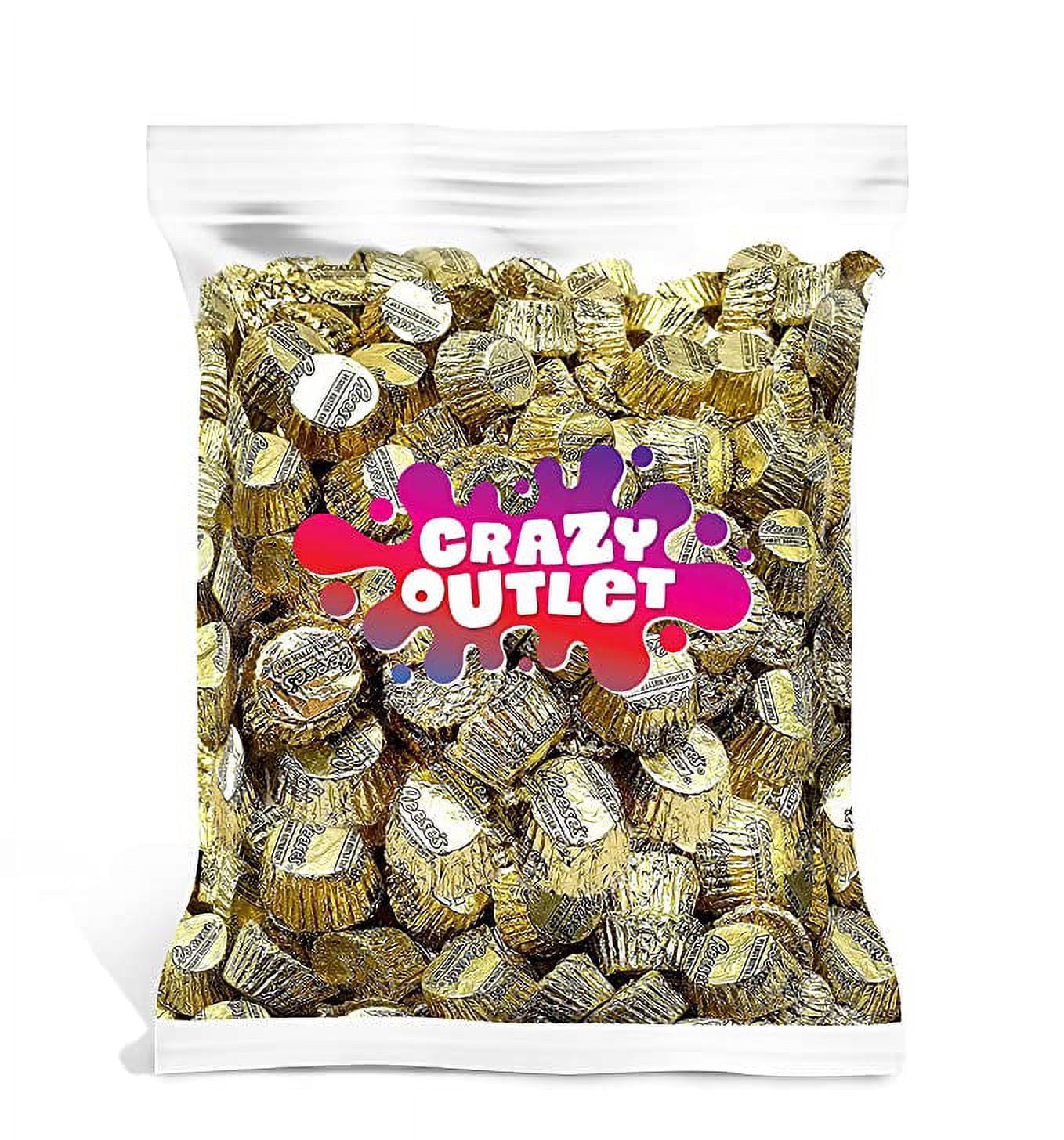 Reese's Miniatures Peanut Butter Cups Candy, Milk Chocolate, Gold Foils (Pack of 2 Pounds)