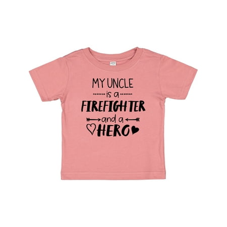 

Inktastic My Uncle is a Firefighter and a Hero Gift Baby Boy or Baby Girl T-Shirt