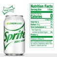 thumbnail image 2 of Sprite Zero Sugar Lemon Lime Soda Pop, 12 Fl Oz, 12 Pack Cans, 2 of 5