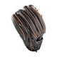 thumbnail image 5 of Wilson 2024 A1000 1787 11.75 Guante de béisbol Infield - Tiro a la derecha Negro/Naranja, 5 of 8