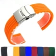 thumbnail image 1 of Accesorios Correa de reloj deportiva de silicona con diseño de neumático de 18 24 mm y rayas verticales, 1 of 5