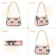 thumbnail image 2 of ALAZA Pink Black Bows Women's Chain Shoulder Bag Hobo Handbag Tote Crossbody Purse, 2 of 7