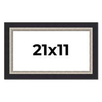21x11 Frame Black Real Wood Picture Frame Width 2.25 Inches | Interior Frame Depth 0.5 Inches |