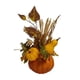 thumbnail image 4 of Decoración artificial de calabaza de Halloween, calabaza artificial con flores, centro de mesa de calabaza de otoño para el hogar, fiesta, porche, reg Naranja, 4 of 8