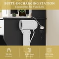 thumbnail image 6 of FANRAL Vanity Desk with LED Lighted Mirror and Power Outlet,Makeup Vanity Table with Storage Drawers,3 Lighting Modes and Adjustable Brightness,Dressing Table for Bedroom,Black Vanity, 6 of 7