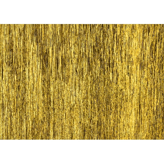 Ahgly Company Machine Washable Indoor Rectangle Abstract Yellow Modern Area Rugs, 3' x 5'