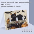 thumbnail image 3 of Yayeee Toggle Light Switch Wall Plate 3-Gang 6.37"x4.48" Decorative Outlet Cover, Halloween Cat, 3 of 7
