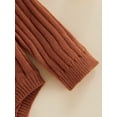 thumbnail image 6 of Cenuakty Baby Knit Romper, Long Sleeve Crew Neck Solid Fall Winter Bodysuit for Girls Boys, 6 of 8